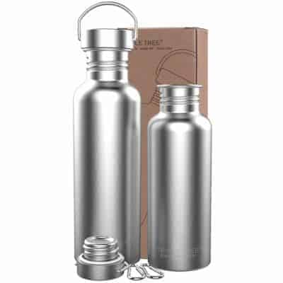 TRIPLE TREE Uninsulated Single Walled Stainless Steel Sports Water Bottle review